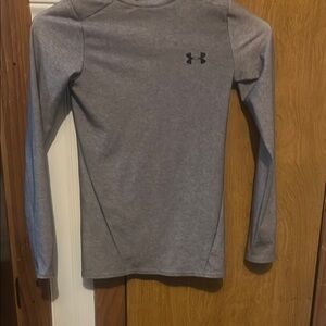 Under Armour Kids Heather Gray Long Sleeve Tee